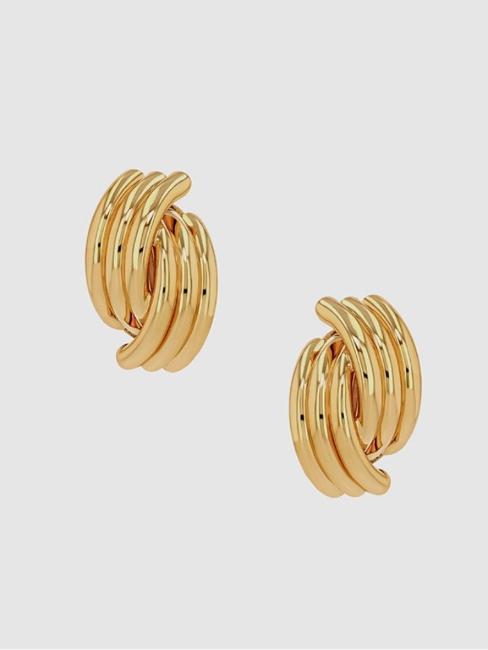 Annie Bing Crossover Ribbed Studs